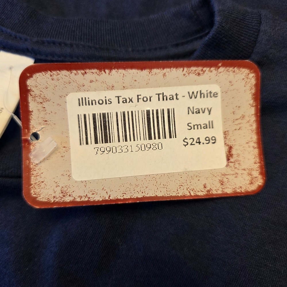 NWT Goose Island Illinois Tax For That Navy Blue Graphic T-Shirt Mens Small - Picture 3 of 10